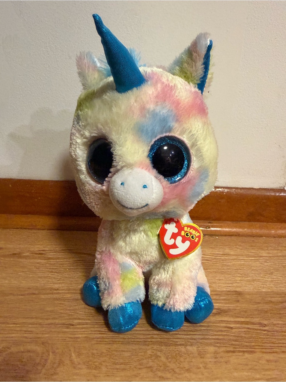Ty Beanie Boos Plush 9” Blitz Unicorn Plush Stuffed Toy Animal Glitter Horn NWT